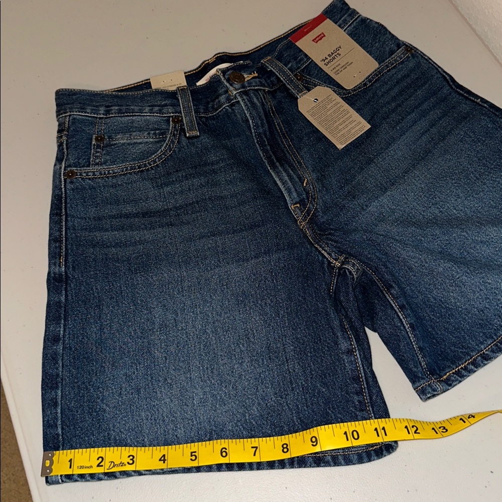 Levi's Dark Blue Denim Shorts with Tags Size 26 - Picture 10 of 16